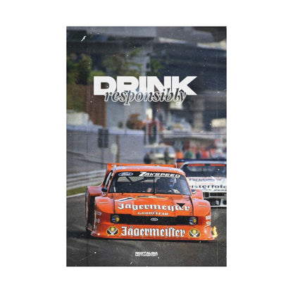 Póster de Zakspeed "Bebe con responsabilidad"