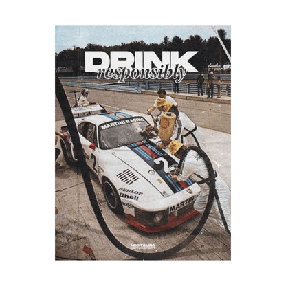 Póster "Beber responsablemente" de Porsche