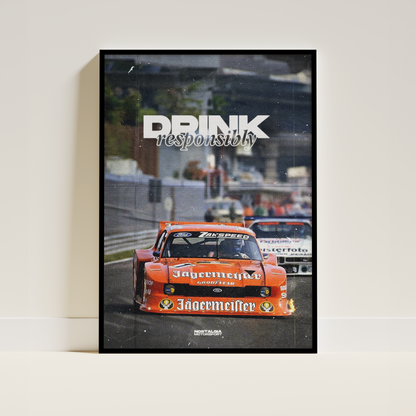 Póster de Zakspeed "Bebe con responsabilidad"