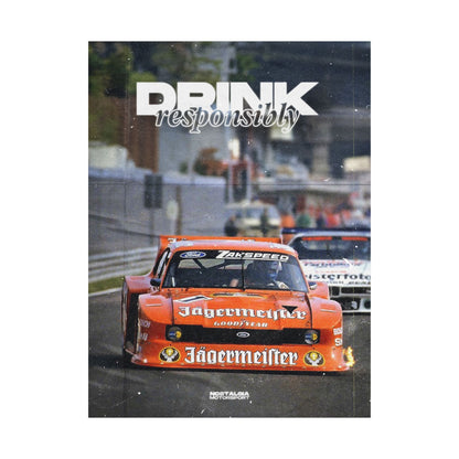Póster de Zakspeed "Bebe con responsabilidad"