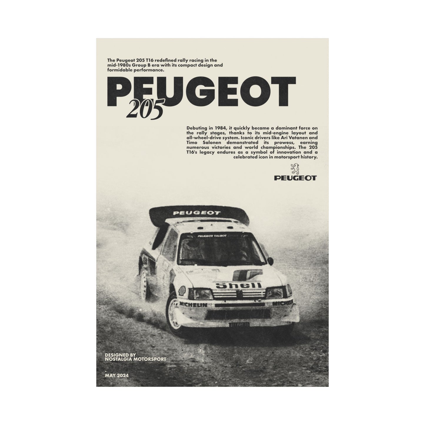 Peugeot 205 Poster